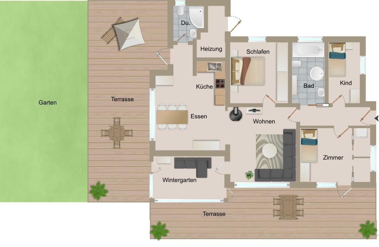 Ferienhauser Lensterstrand Ngoại thất bức ảnh